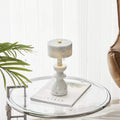 Modern Aluminum Table Lamp | Bedroom Living Room | Marble Shade | USB LED | Minimalist | Lologe