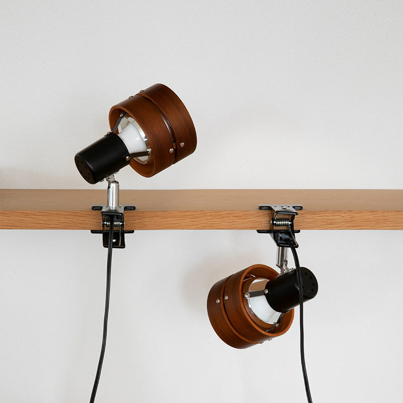 Japanese Bedroom Table Lamp | Wood Iron Acrylic Clip Design | Lologe