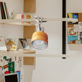 Japanese Bedroom Table Lamp | Wood Iron Acrylic Clip Design | Lologe