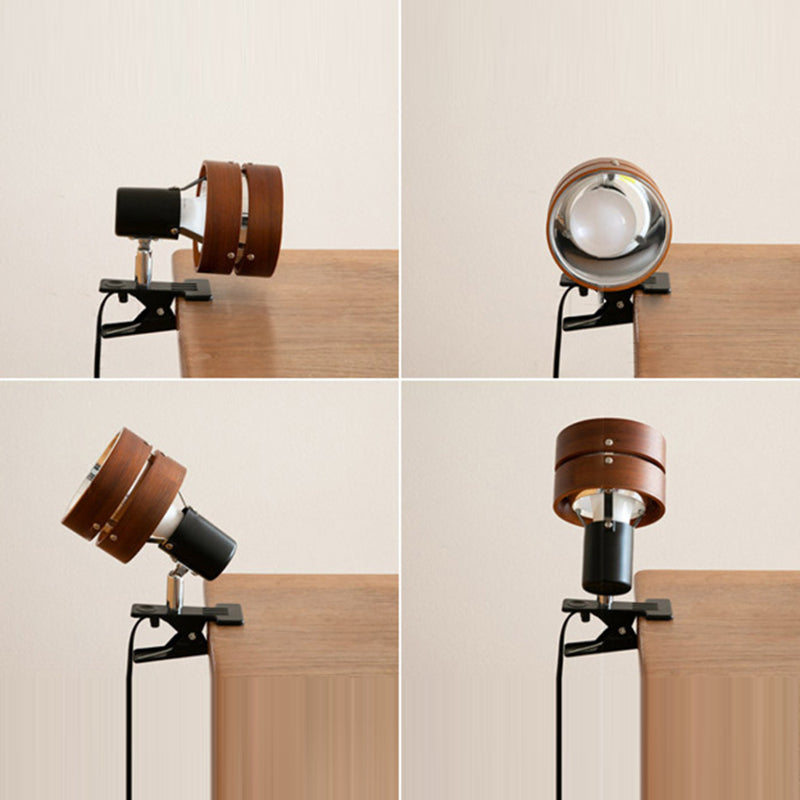 Japanese Bedroom Table Lamp | Wood Iron Acrylic Clip Design | Lologe
