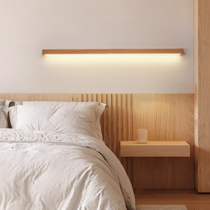 Wood LED Wall Sconce for Bathroom Vanity | Solid Wood Minimalist Design | Lologe
