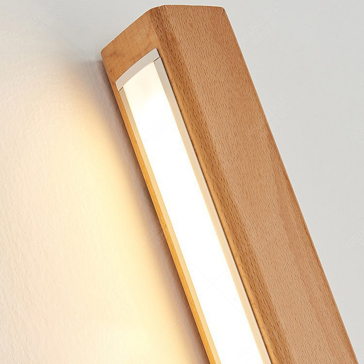 Wood LED Wall Sconce for Bathroom Vanity | Solid Wood Minimalist Design | Lologe