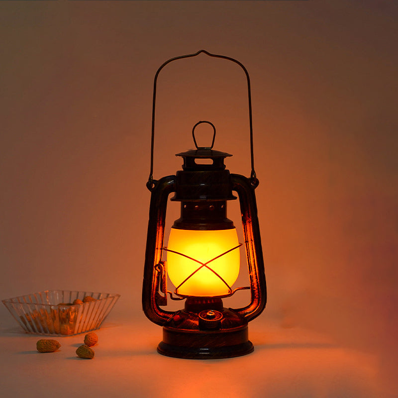 Vintage Rechargeable LED Table Lamp | Iron Acrylic | Cylinder Design | Modern Bedroom | Lologe