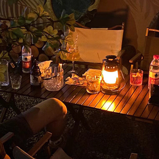 Vintage Rechargeable LED Table Lamp | Iron Acrylic | Cylinder Design | Modern Bedroom | Lologe