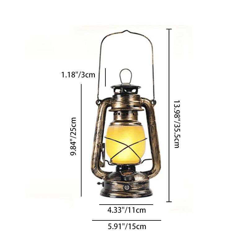 Vintage Rechargeable LED Table Lamp | Iron Acrylic | Cylinder Design | Modern Bedroom | Lologe