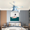 LED Ceiling Fan Light | Kids Helicopter Design | Iron Acrylic | Semi-Flush Mount | Lologe
