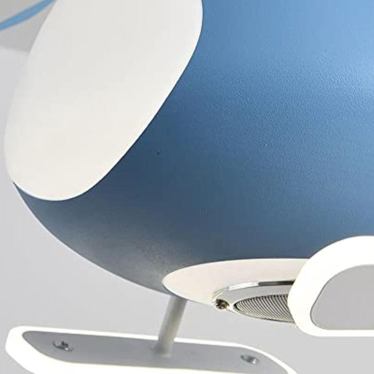 LED Ceiling Fan Light | Kids Helicopter Design | Iron Acrylic | Semi-Flush Mount | Lologe