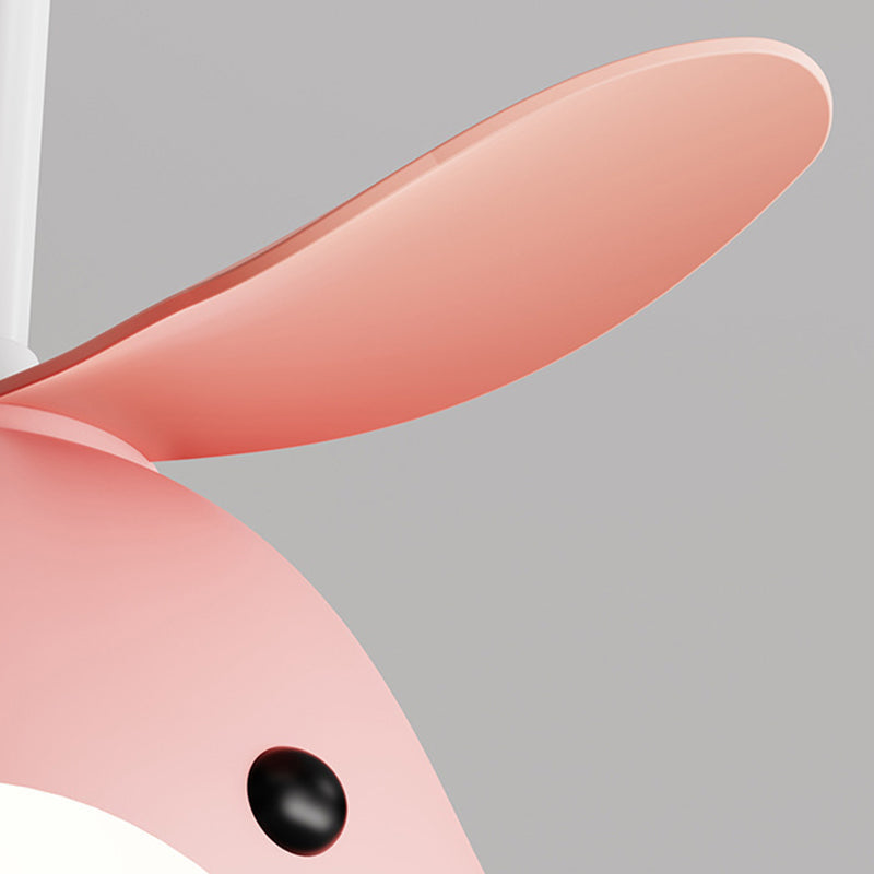 LED Ceiling Fan Light | For Bedroom | Iron Acrylic ABS | Whale Semi-Flush Mount | Lologe