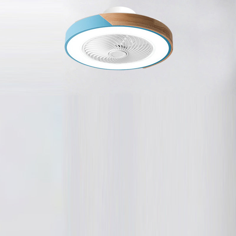 Scandinavian Wood Ceiling Fan Light | LED Semi Flush Mount Bedroom | Lologe