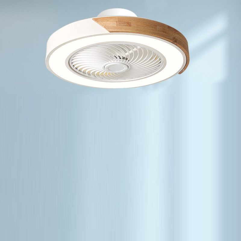 Scandinavian Wood Ceiling Fan Light | LED Semi Flush Mount Bedroom | Lologe