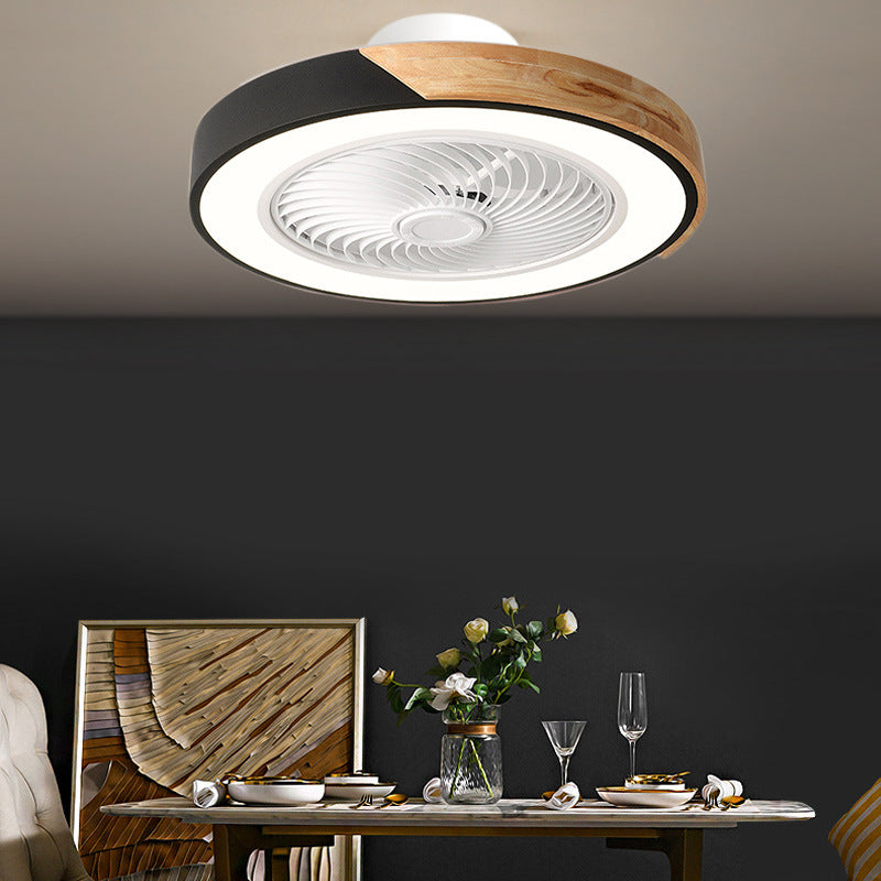 Scandinavian Wood Ceiling Fan Light | LED Semi Flush Mount Bedroom | Lologe