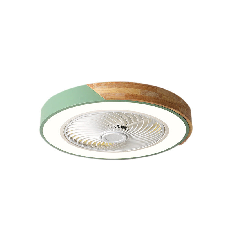 Scandinavian Wood Ceiling Fan Light | LED Semi Flush Mount Bedroom | Lologe