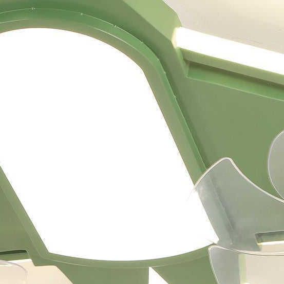LED Ceiling Fan Light | Kids Airplane Design | Iron Acrylic | Flush Mount | Lologe