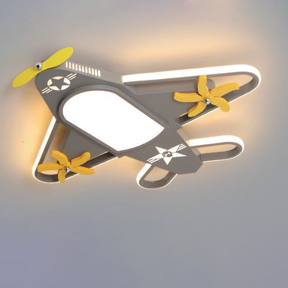 LED Ceiling Fan Light | Kids Airplane Design | Iron Acrylic | Flush Mount | Lologe