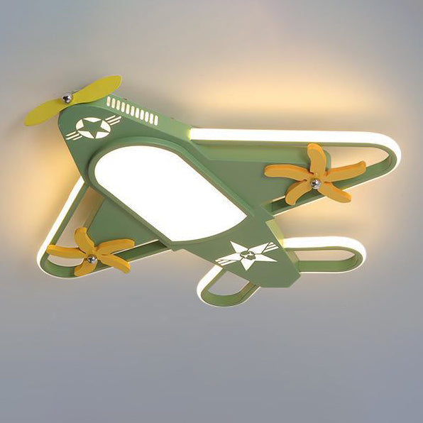 LED Ceiling Fan Light | Kids Airplane Design | Iron Acrylic | Flush Mount | Lologe