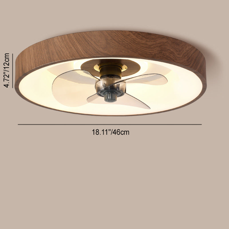 LED Ceiling Fan Light | For Bedroom | Iron Acrylic Round | Flush Mount | Lologe