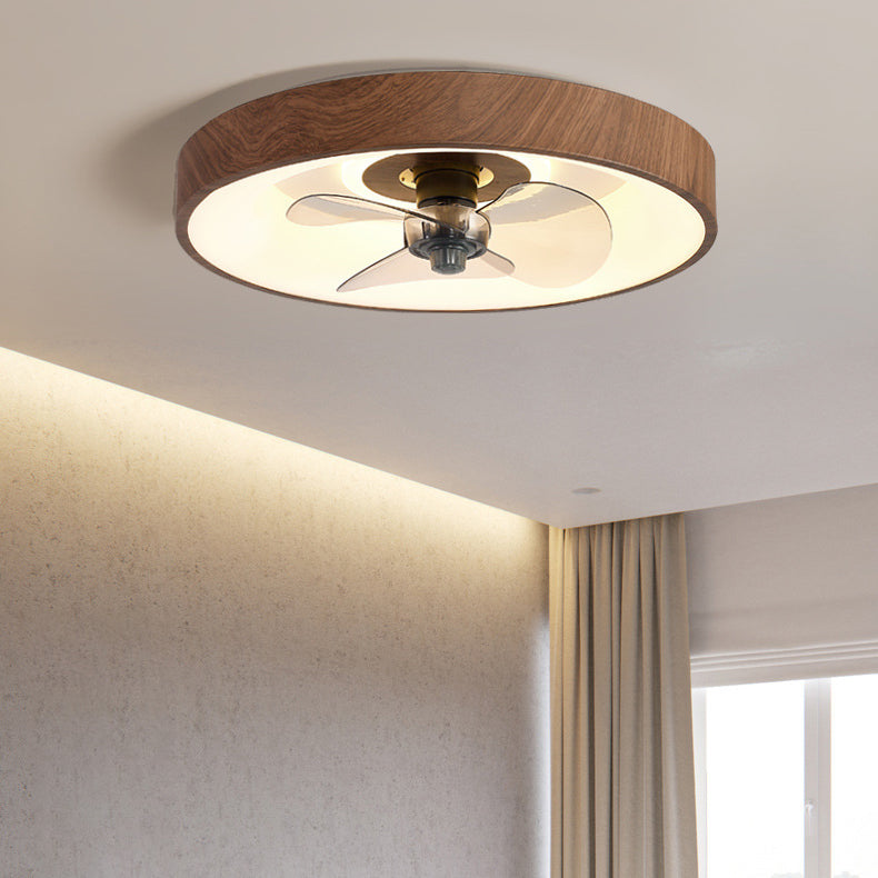 LED Ceiling Fan Light | For Bedroom | Iron Acrylic Round | Flush Mount | Lologe