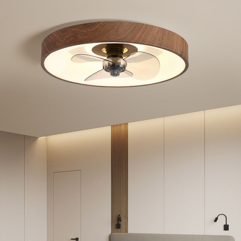 LED Ceiling Fan Light | For Bedroom | Iron Acrylic Round | Flush Mount | Lologe