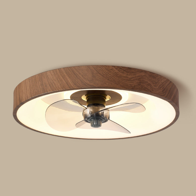 LED Ceiling Fan Light | For Bedroom | Iron Acrylic Round | Flush Mount | Lologe