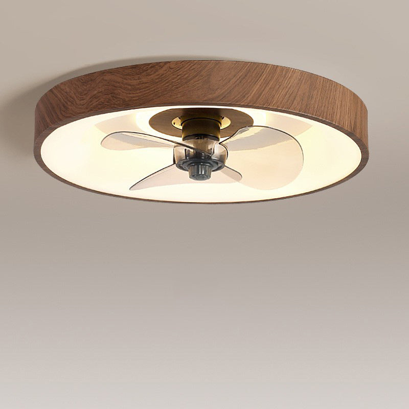 LED Ceiling Fan Light | For Bedroom | Iron Acrylic Round | Flush Mount | Lologe