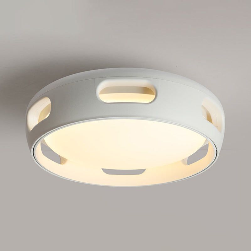 Nordic Bladeless LED Ceiling Fan Light | Acrylic Semi Flush Mount Bedroom | Lologe