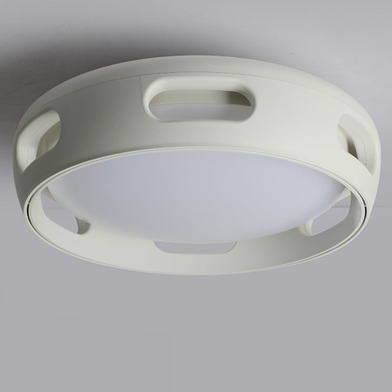 Nordic Bladeless LED Ceiling Fan Light | Acrylic Semi Flush Mount Bedroom | Lologe