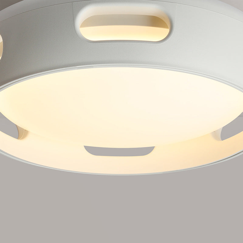 Nordic Bladeless LED Ceiling Fan Light | Acrylic Semi Flush Mount Bedroom | Lologe
