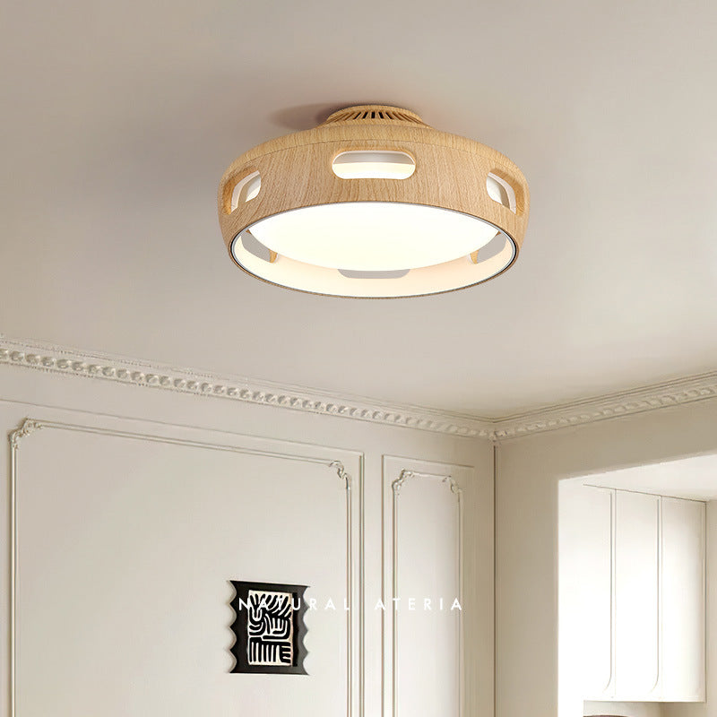 Nordic Bladeless LED Ceiling Fan Light | Acrylic Semi Flush Mount Bedroom | Lologe