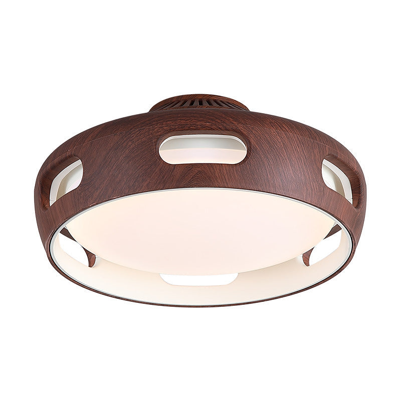 Nordic Bladeless LED Ceiling Fan Light | Acrylic Semi Flush Mount Bedroom | Lologe