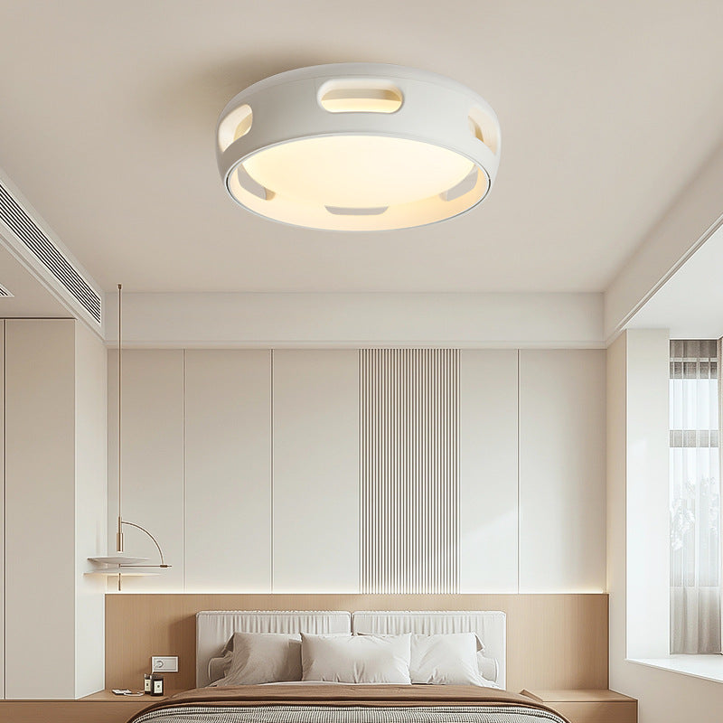 Nordic Bladeless LED Ceiling Fan Light | Acrylic Semi Flush Mount Bedroom | Lologe