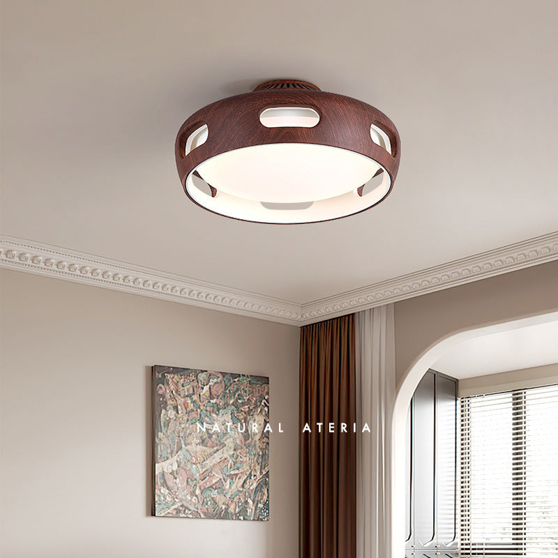 Nordic Bladeless LED Ceiling Fan Light | Acrylic Semi Flush Mount Bedroom | Lologe