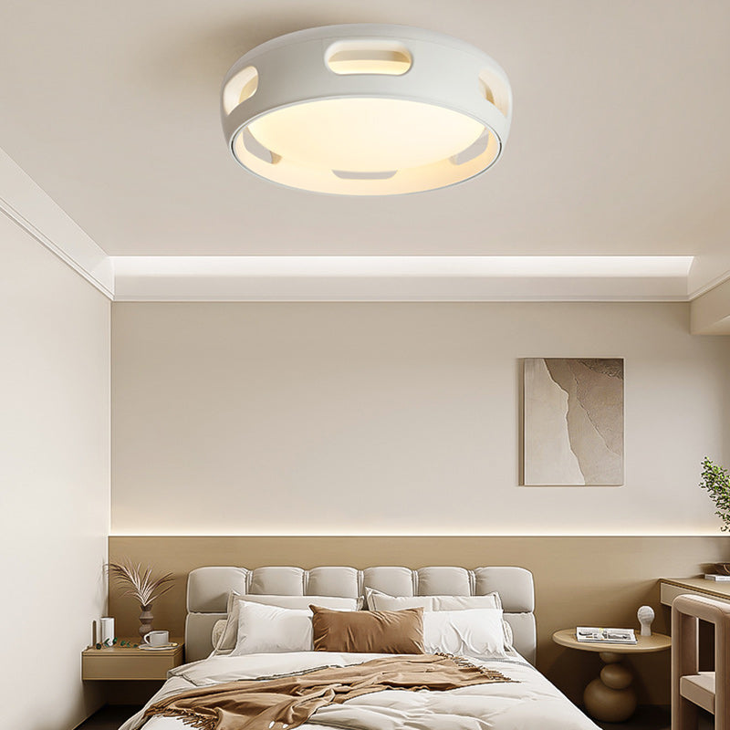 Nordic Bladeless LED Ceiling Fan Light | Acrylic Semi Flush Mount Bedroom | Lologe