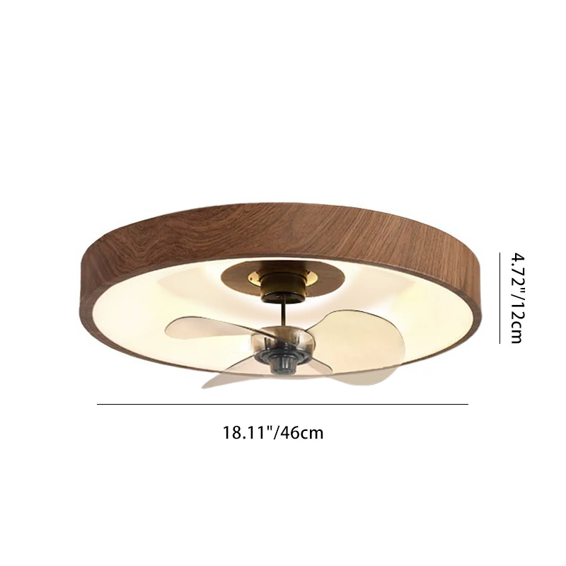 Bedroom LED Ceiling Fan Light | Iron Acrylic Flush Mount | Lologe