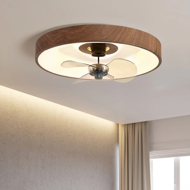 Bedroom LED Ceiling Fan Light | Iron Acrylic Flush Mount | Lologe