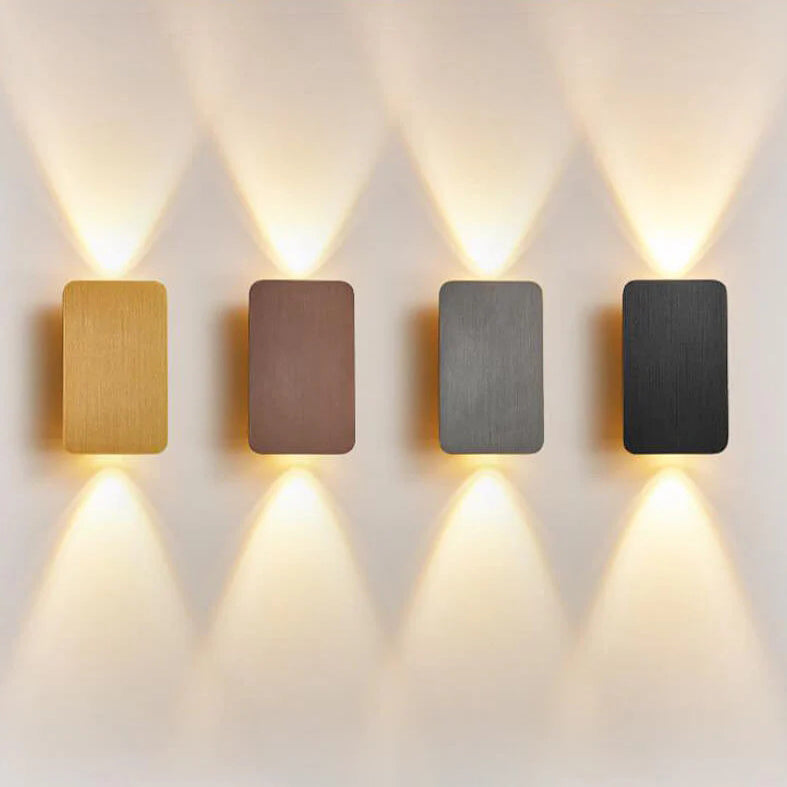 LED Wall Sconce for Hallway | Aluminum Rectangular 2-Light Minimalist Design | Lologe