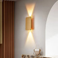 LED Wall Sconce for Hallway | Aluminum Rectangular 2-Light Minimalist Design | Lologe