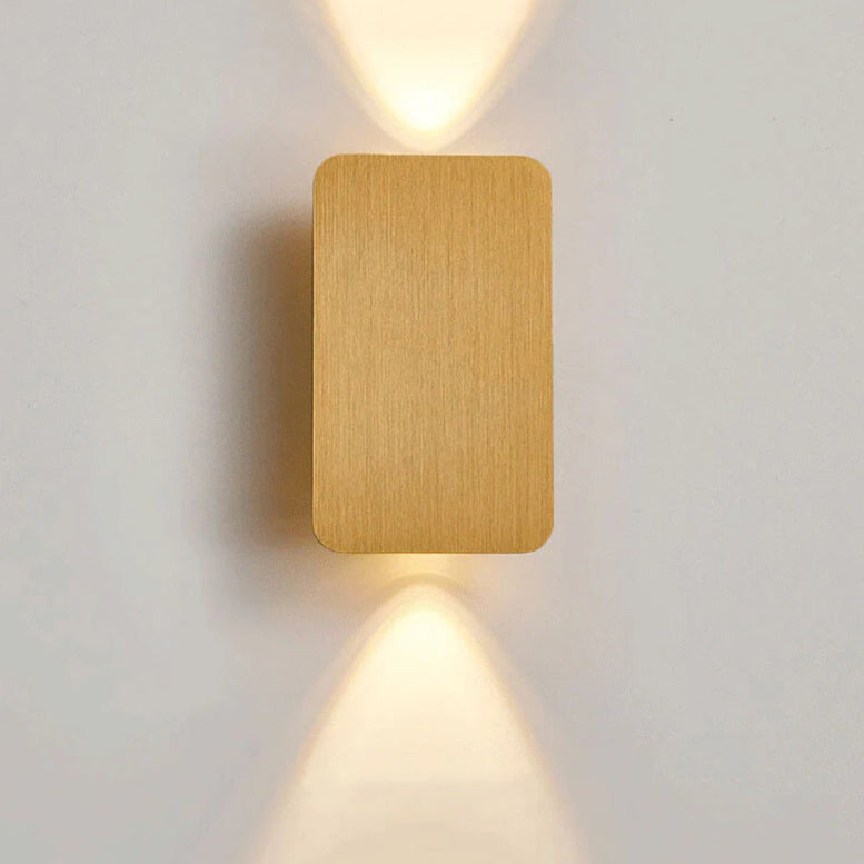 LED Wall Sconce for Hallway | Aluminum Rectangular 2-Light Minimalist Design | Lologe