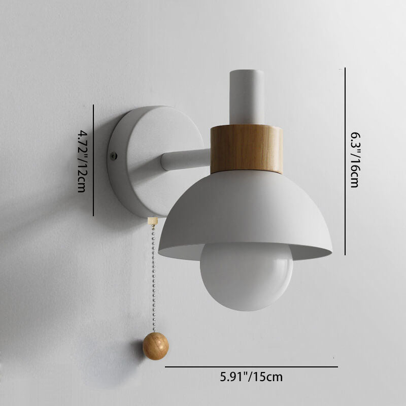 Wall Sconce Light | Bedroom Metal Globe Shade Wall Lamp | Lologe