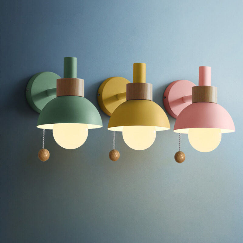 Wall Sconce Light | Bedroom Metal Globe Shade Wall Lamp | Lologe
