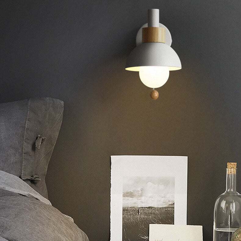 Wall Sconce Light | Bedroom Metal Globe Shade Wall Lamp | Lologe