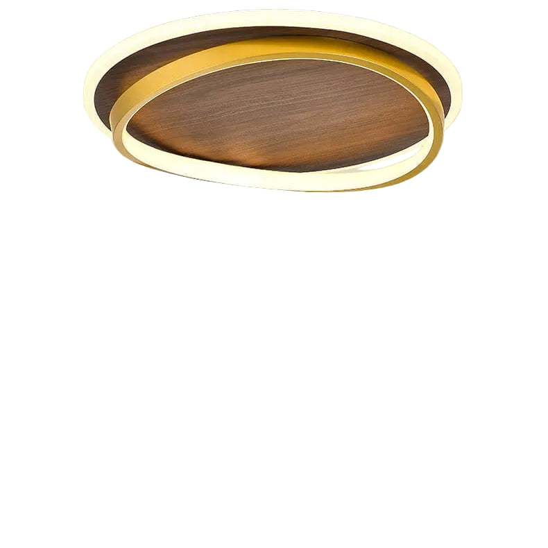LED Flush Mount Ceiling Light | Living Room Walnut Grain Nordic Design | Lologe