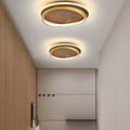 LED Flush Mount Ceiling Light | Living Room Walnut Grain Nordic Design | Lologe