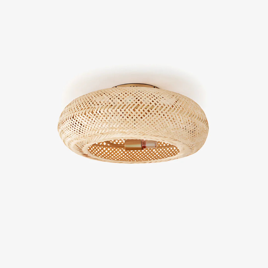 Bamboo Ceiling Fan with Light | Coastal Rattan Style | Indoor Lighting | Lologe