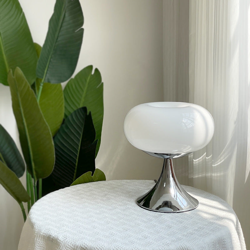 Bauhaus Table Lamp | Apple-Shaped Glass Accent Light for Living Room | Lologe