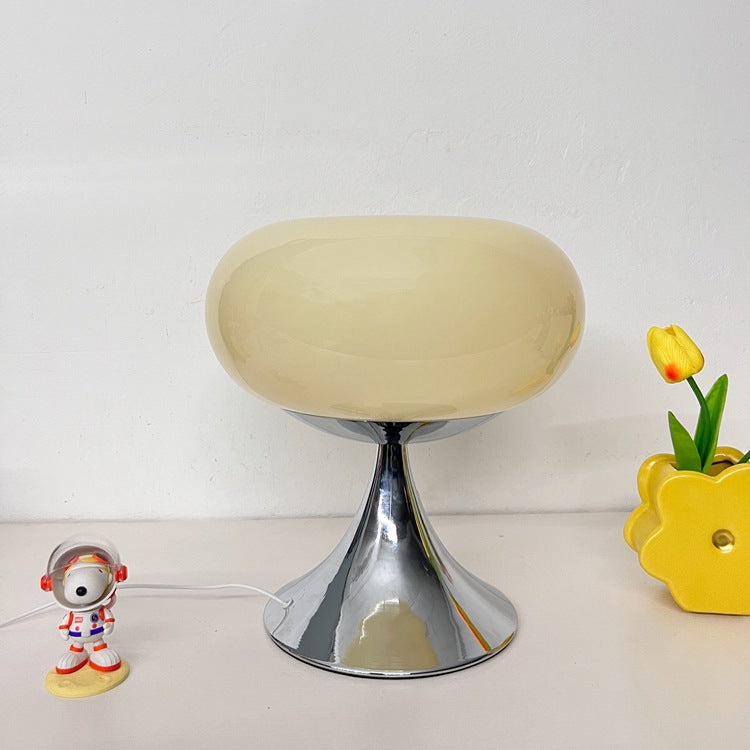 Bauhaus Table Lamp | Apple-Shaped Glass Accent Light for Living Room | Lologe
