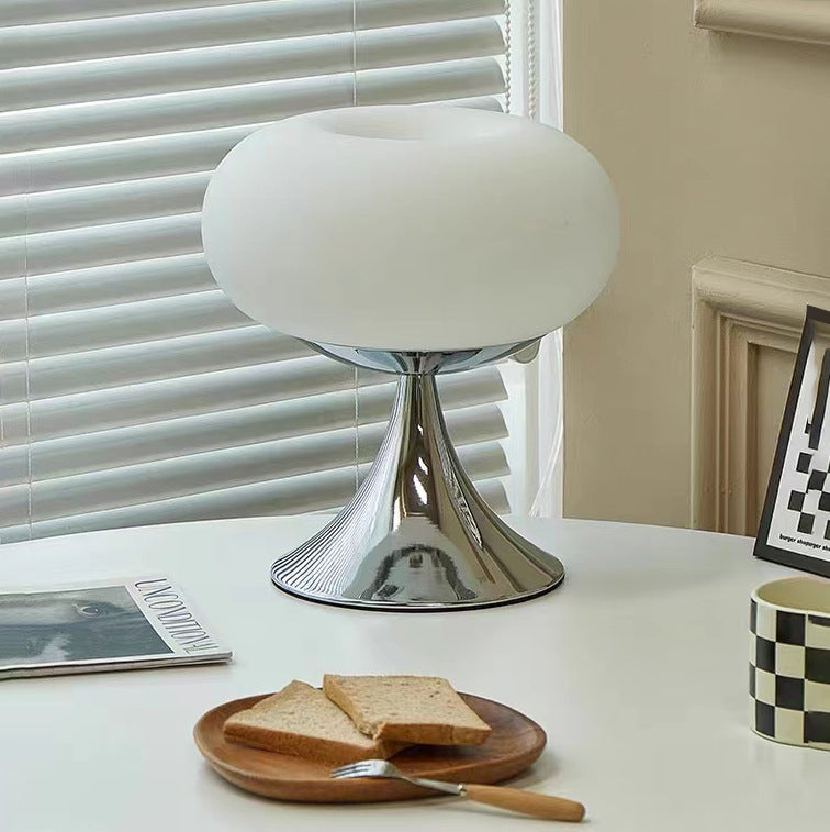 Bauhaus Table Lamp | Apple-Shaped Glass Accent Light for Living Room | Lologe