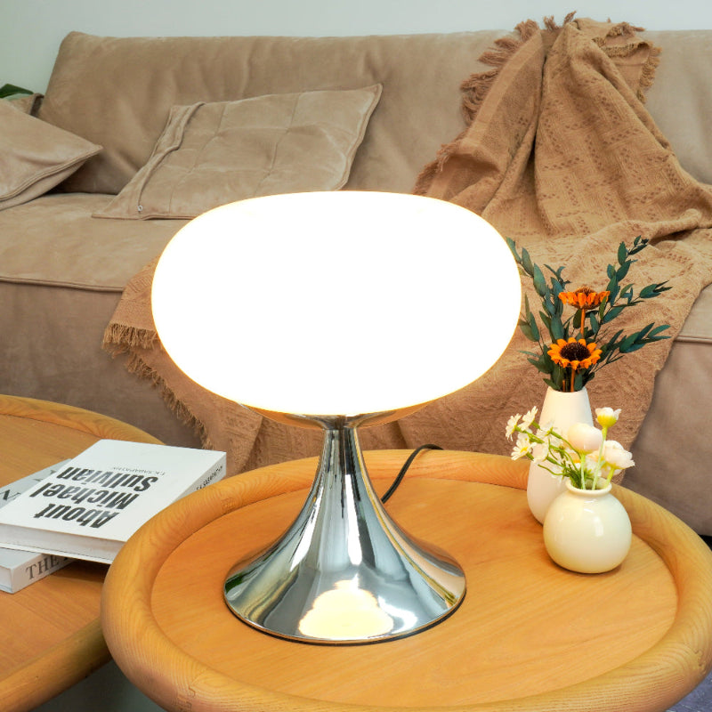 Bauhaus Table Lamp | Apple-Shaped Glass Accent Light for Living Room | Lologe