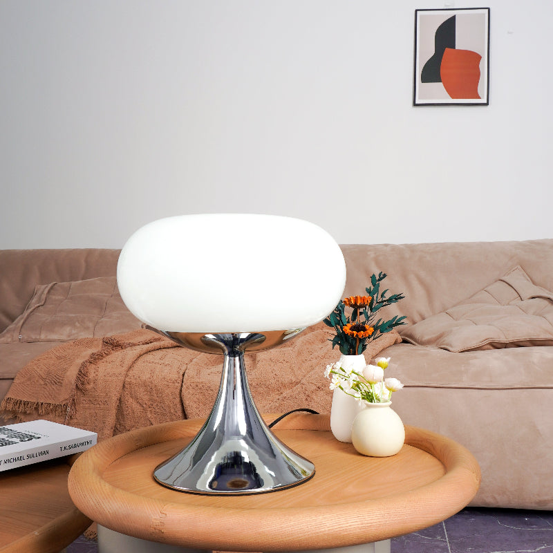 Bauhaus Table Lamp | Apple-Shaped Glass Accent Light for Living Room | Lologe