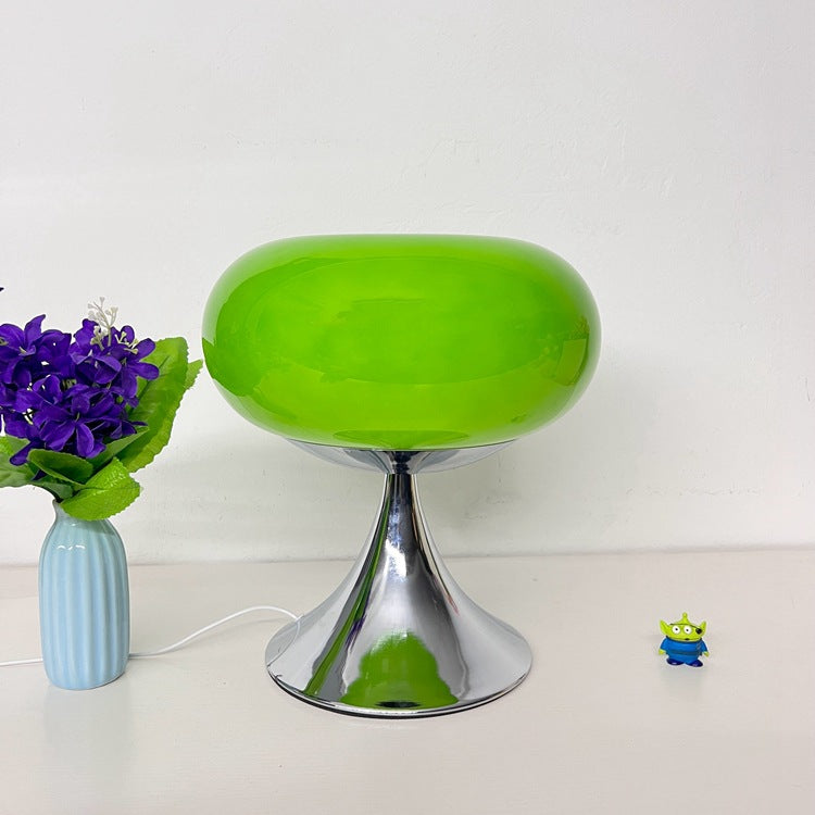 Bauhaus Table Lamp | Apple-Shaped Glass Accent Light for Living Room | Lologe