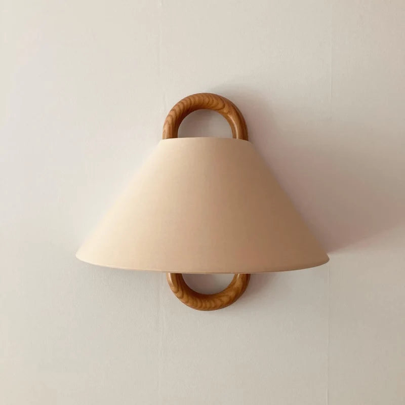 Solid Wood Wall Lamp | Beech Wood Bedside Sconce Modern Lighting | Lologe
